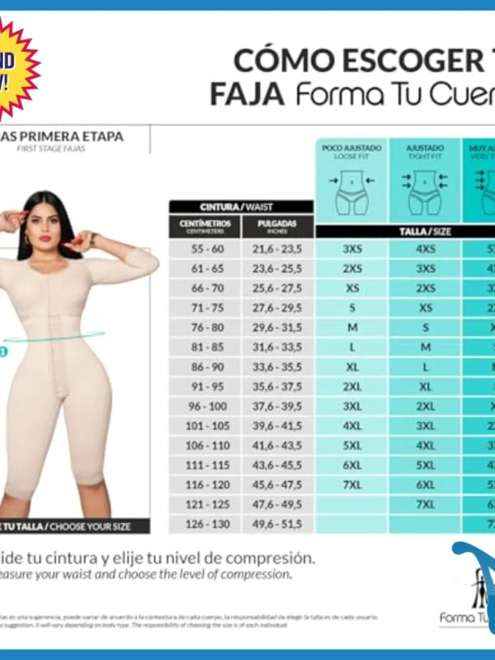 Full Body Shapewear Bodysuit with Sleeves, Tummy Control, Postpartum Recovery